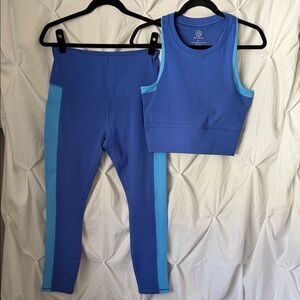 Blue and Light Blue Activewear Set